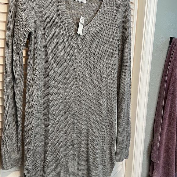 Gray tunic sweater - Picture 3 of 6